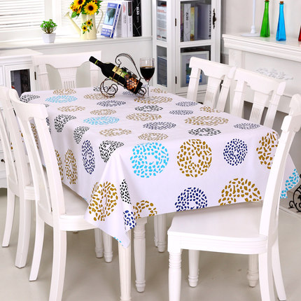 [抢]田园桌布防水布艺免洗塑料餐桌布PVC桌垫台布防油