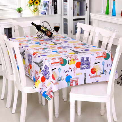 [抢]田园桌布防水布艺免洗塑料餐桌布PVC桌垫台布防油