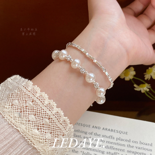 李大爷的店 钻球间隔珍珠气质小众项链手链百搭高级感简约礼物