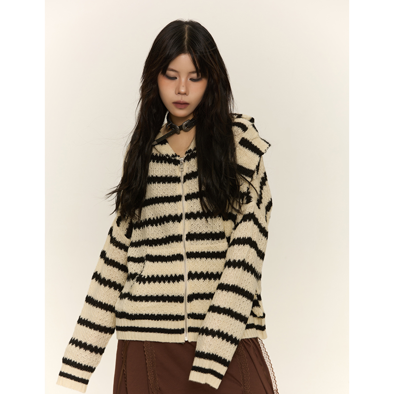 针织毛衣拉链百搭潮流