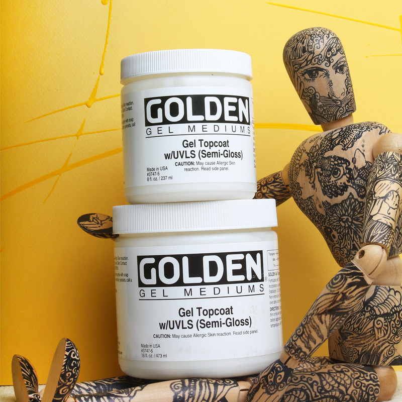 进口高登胶质geltop面漆丙烯画