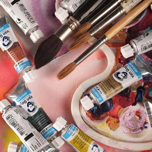 进口梵高水彩颜料专业透明水彩