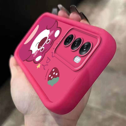 适用opporeno12手机壳11pro新款reno10pro+十女reno9硅胶8草莓熊5k可爱reno4se/3高级感6por防摔全包reno7套