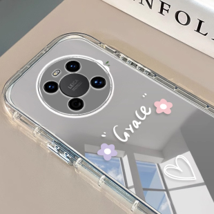 适用于华为鼎桥M40手机壳TDTechM40新款 n8pro镜头全包防摔nzones7pro女镜面小花保护套智选TDT一MA01 鼎桥p50