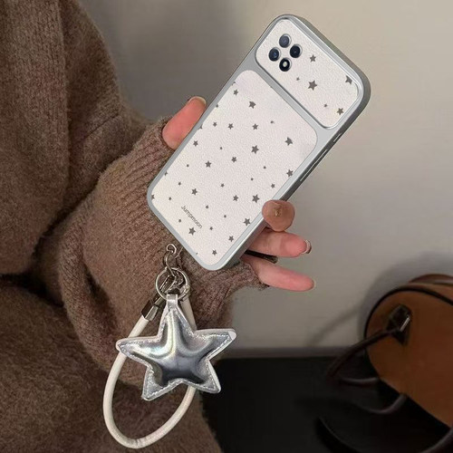 适用于OPPOA53 5G手机壳波点星星网红PECM30新款仿原小羊皮质保护套高级感硅胶软壳防摔ins风男女个性全包外