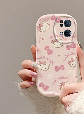 适用于OPPOReno7pro手机壳OPPO新款Reno7套外壳凯蒂猫OPP0PP0PPO硅胶可爱PPOReno全包防摔卡通高级感7SE男女