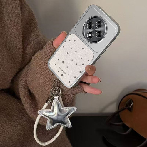适用于OPPOA3 5G手机壳波点星星日韩PKA110新款小羊皮质感保护套高级感硅胶软壳防摔ins风男女简约创意全包