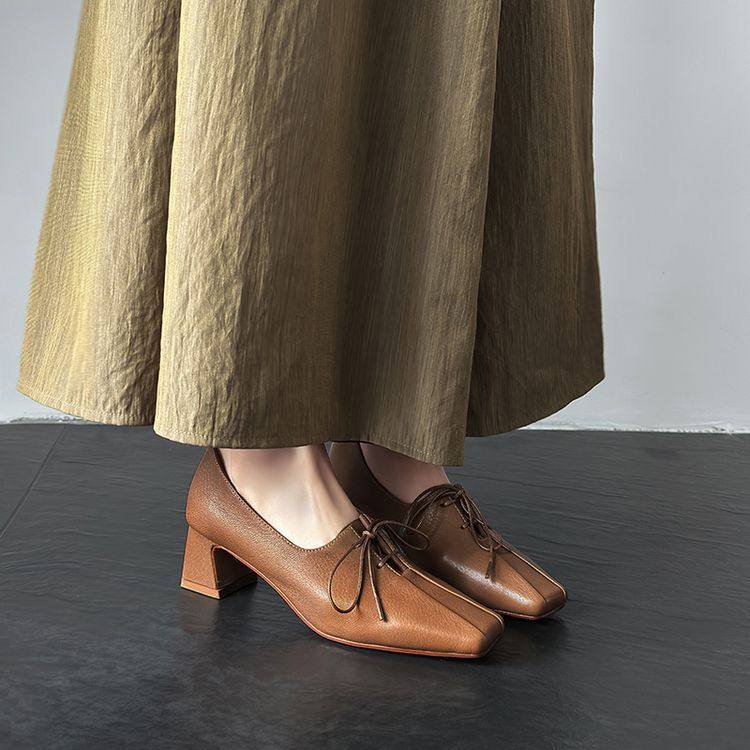 成都手工真皮鞋~软面羊皮系带方头粗跟鞋气质舒适女鞋早春女单鞋~,户外/登山/野营/旅行用品,登山鞋/徒步鞋,淘宝优惠券,粉丝福利购,淘宝优惠卷