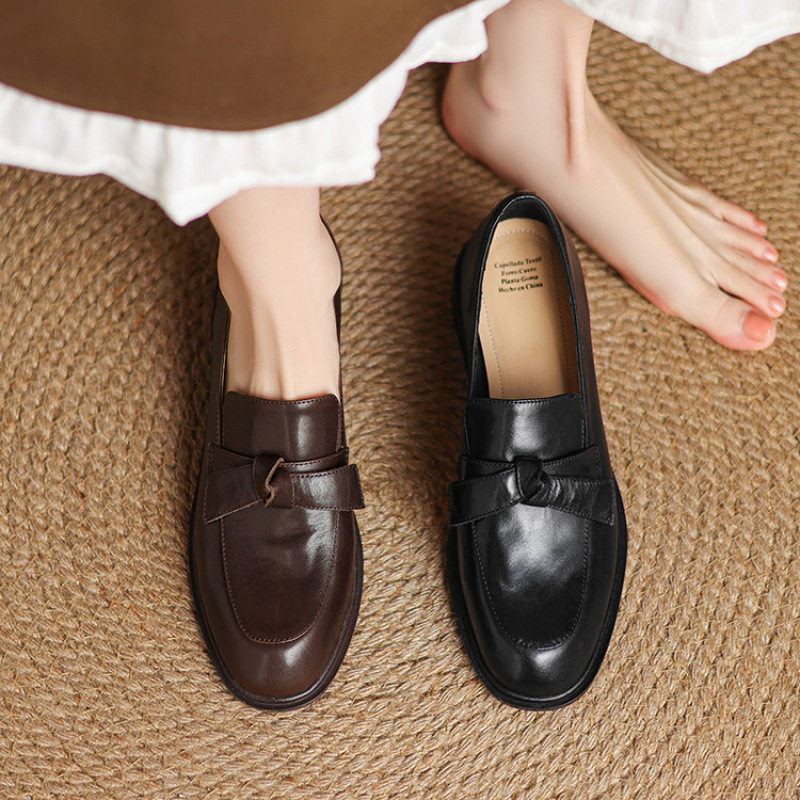 头层牛皮~3.5cm简约百搭通勤乐福鞋女秋季新款粗中跟英伦风小皮鞋,户外/登山/野营/旅行用品,登山鞋/徒步鞋,淘宝优惠券,粉丝福利购,淘宝优惠卷