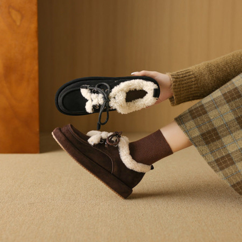 女士系带软底轻时尚2025年秋冬圆头松糕底中跟加绒厚舒适深口单鞋,户外/登山/野营/旅行用品,登山鞋/徒步鞋,淘宝优惠券,粉丝福利购,淘宝优惠卷