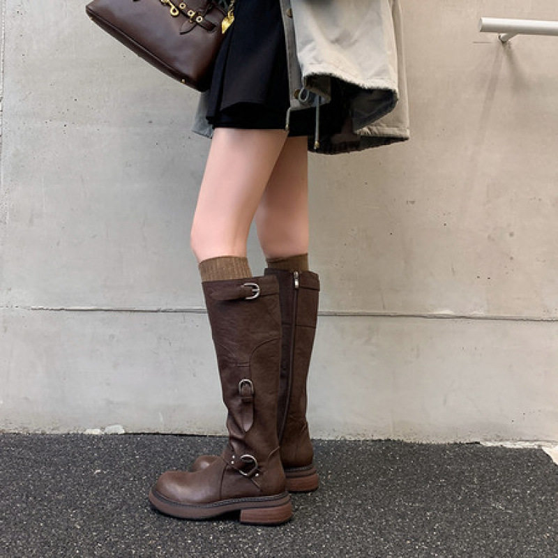 棕色靴子长筒靴女2025新款中跟厚底显瘦高筒骑士靴秋冬西部牛仔靴,户外/登山/野营/旅行用品,登山鞋/徒步鞋,淘宝优惠券,粉丝福利购,淘宝优惠卷