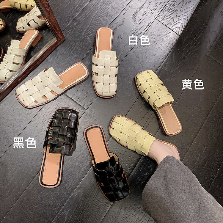 韩版编著包头拖鞋女鞋夏季新款里外全皮方头罗马平底凉拖鞋女40,户外/登山/野营/旅行用品,登山鞋/徒步鞋,淘宝优惠券,粉丝福利购,淘宝优惠卷