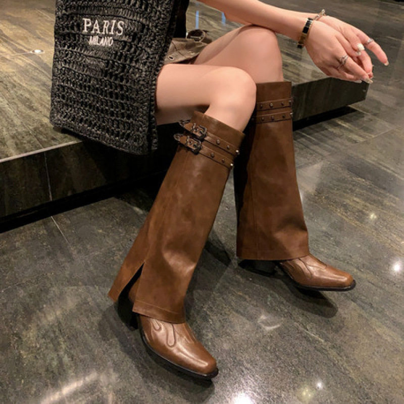 显瘦铆钉裤管靴2025秋冬新款尖头刺绣西部牛仔靴复古辣妹长筒靴女,户外/登山/野营/旅行用品,登山鞋/徒步鞋,淘宝优惠券,粉丝福利购,淘宝优惠卷