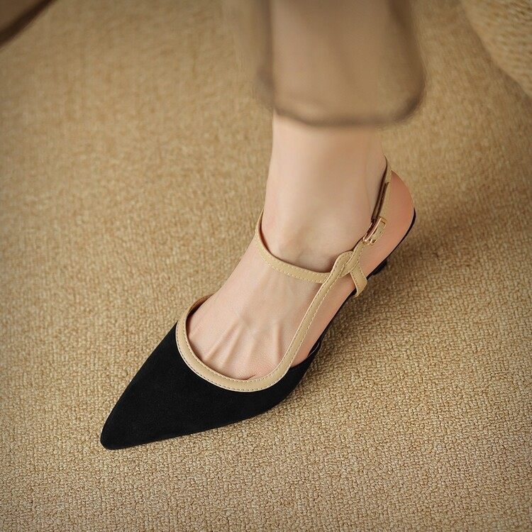 高跟鞋2023春季新款女鞋尖头细跟时装鞋复古包头后空凉鞋,运动鞋new,跑步鞋,淘宝优惠券,粉丝福利购,淘宝优惠卷