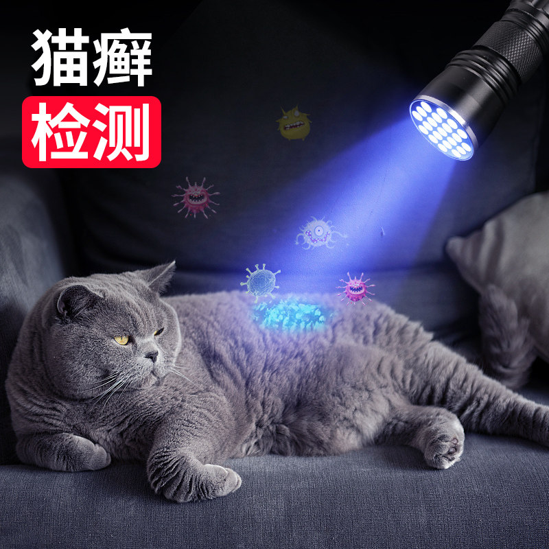 猫癣紫外线灯手电筒宠物医院动物皮肤荧光剂狗藓犬猫藓真菌检测灯