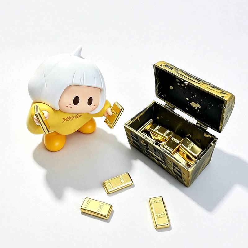 装饰宝箱金条迷你钞票小配件