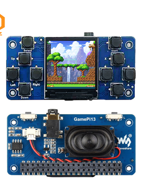 树莓派1.3寸LCD显示屏游戏喇叭支持Zero/4B/PI5/RP2040-PiZero