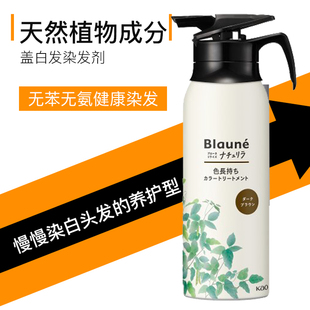 Rerise染发剂白发纯植物黑深棕色健康 日本直邮花王新技术Blaune