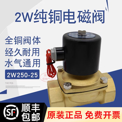 2W160-15 4分 2W250 1寸  微型电磁阀 水阀 气阀 优质铜阀 AC220V