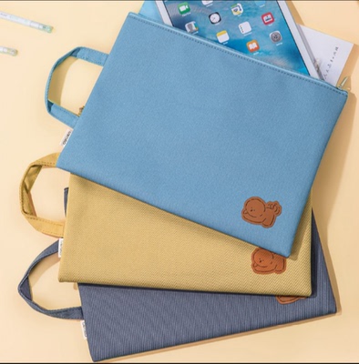 手提文件袋a4拉链文件夹收纳包