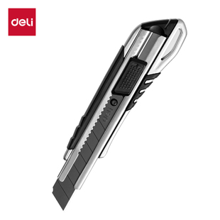 得力2057H美工刀大号金属壁纸刀不锈钢刀架工业用工具切割刀