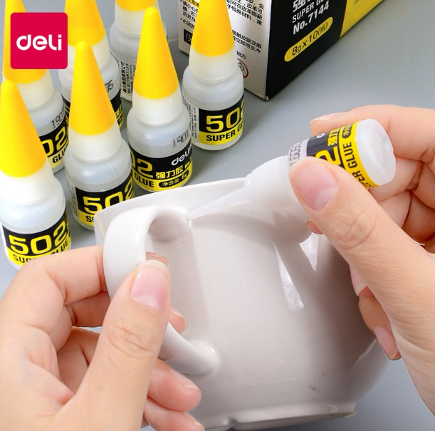 得力502速干强力胶水快干饰品金属塑料木头陶瓷玻璃鞋子瞬间液体