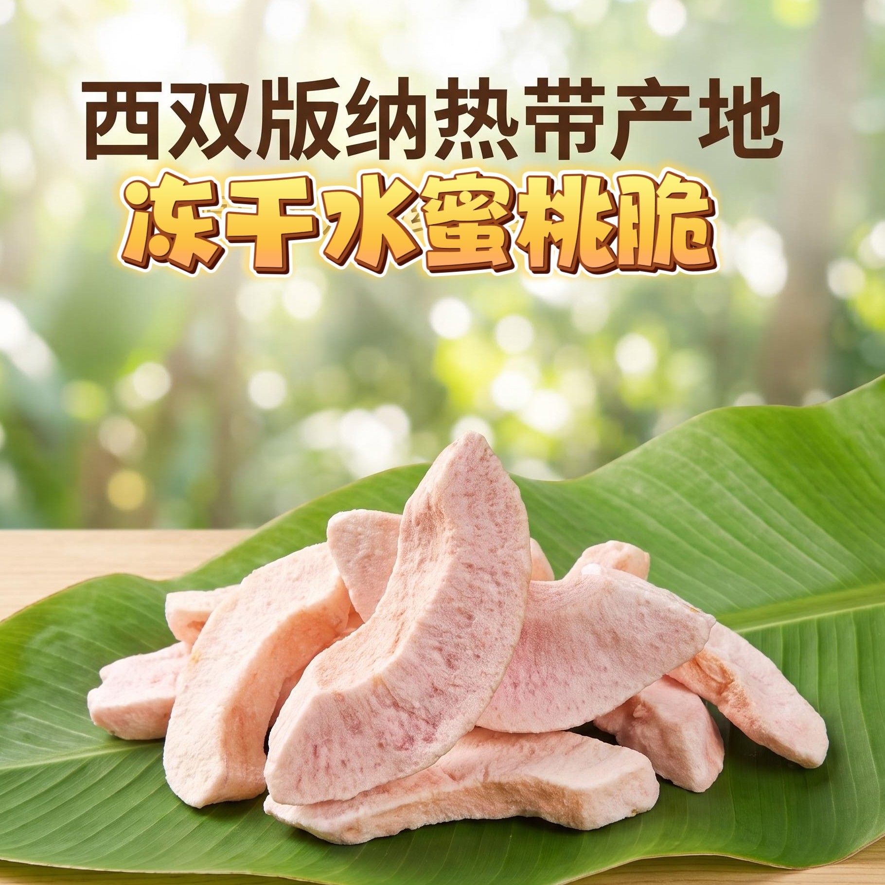 西双版纳冻干水蜜桃干脆片50g脱水即食水果干果蔬脆网红休闲零食
