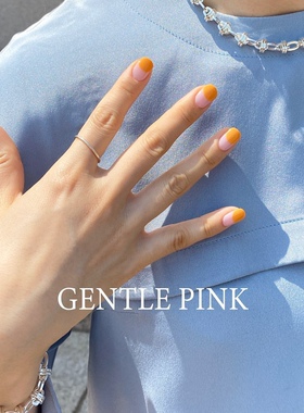 韩国甲油胶GentlecosGentlePink夏季新色橙色孕妇可用A13