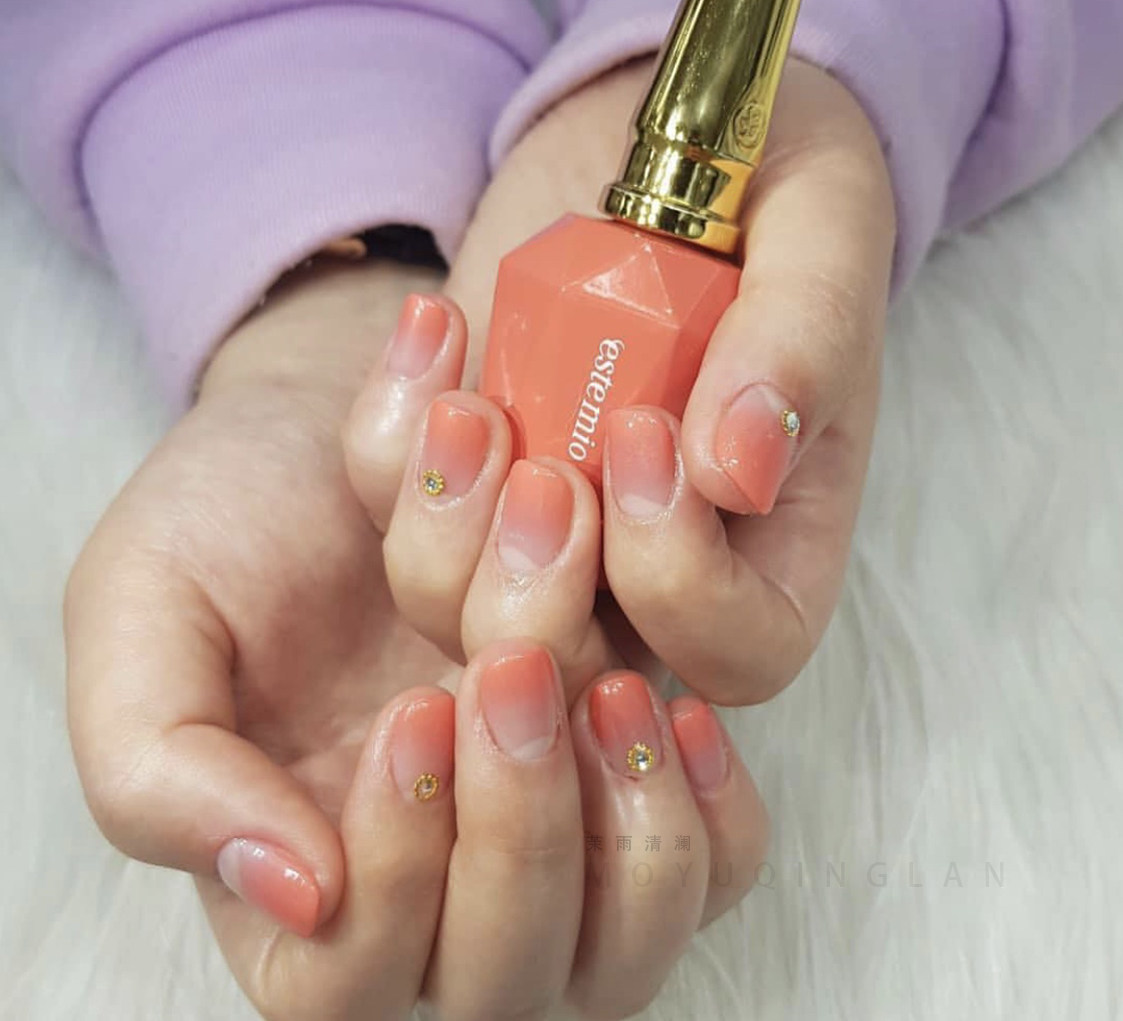 韩国指甲油高端estemio贵妇甲油胶o6橘色美甲橘红色橙色