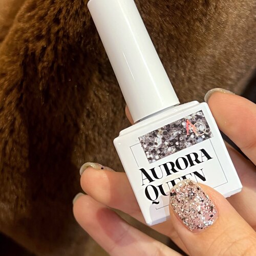 韩国 DGEL AURORA QUEEN甲油胶亮片 超闪特别黑白银色系亮片