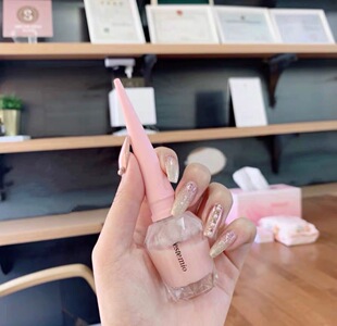 estemio韩国指甲油免烤速干裸色可剥护甲营养油浅粉深粉