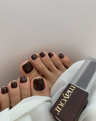 mayour韩国进口甲油胶布朗深咖啡NO.53嘎嘎显白黄黑皮合适高级胶