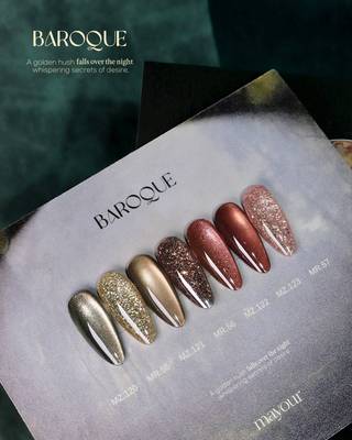 韩国mayour甲油胶圣诞色系猫眼美甲流行BAROQUE