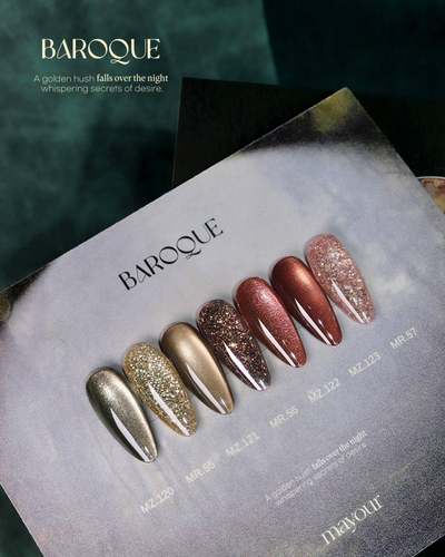 韩国mayour甲油胶圣诞色系猫眼美甲流行BAROQUE