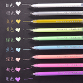文正高光笔手账笔涂鸦笔糖果色水笔做笔记绘画做手工荧光笔画画学生用手绘轮廓笔彩色笔马卡龙色彩色中性笔