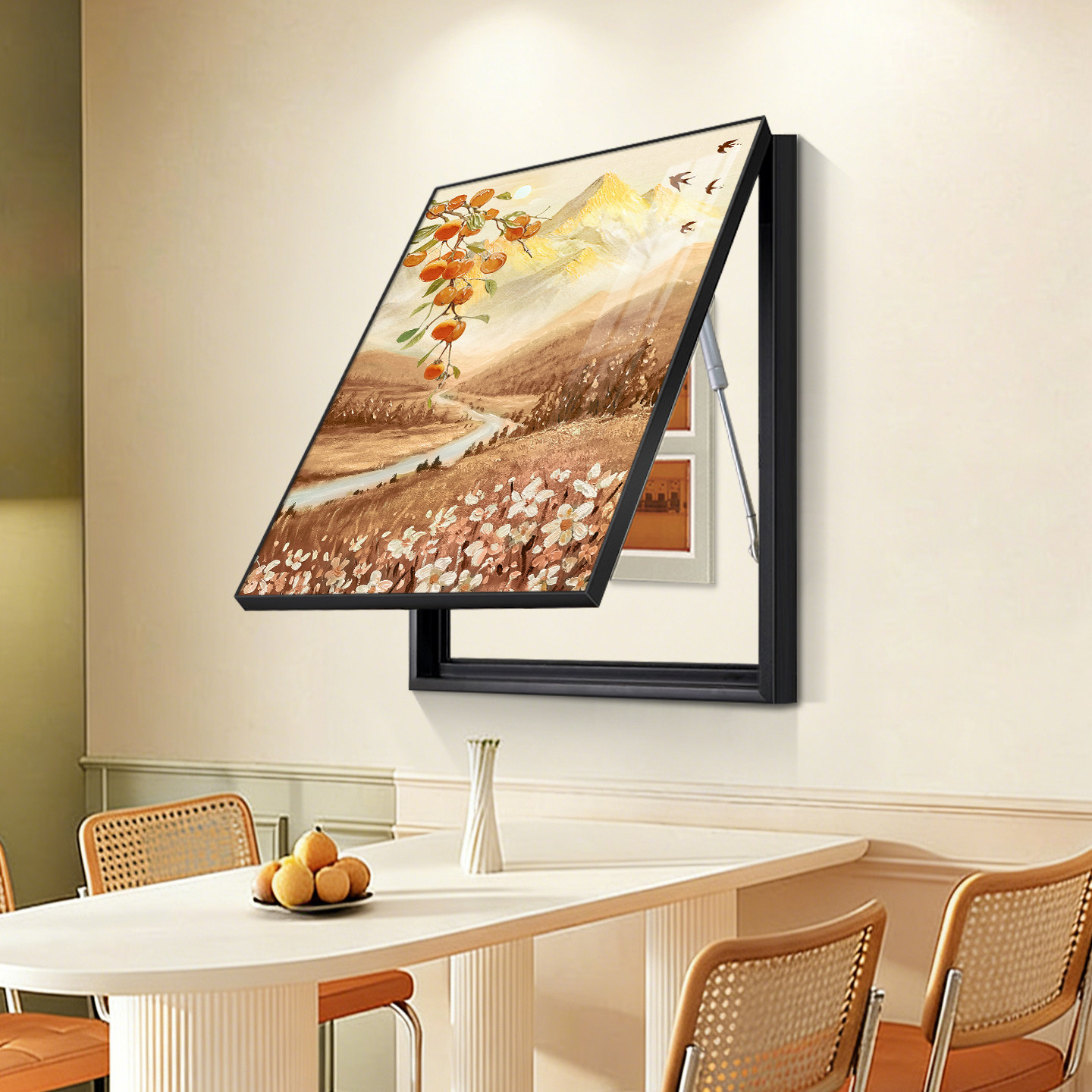 入户电表箱装饰画2026新款山水风景玄关挂画强弱配电箱遮挡丑壁画,家居饰品,现代装饰画,淘宝优惠券,粉丝福利购,淘宝优惠卷