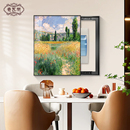 轻奢高级感配电箱盒遮挡挂画免打孔新款 莫奈油画电表箱装 饰画竖款