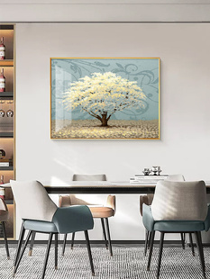 餐厅装饰画轻奢高级感现代简约2025新款客厅挂画餐桌饭厅背景壁画
