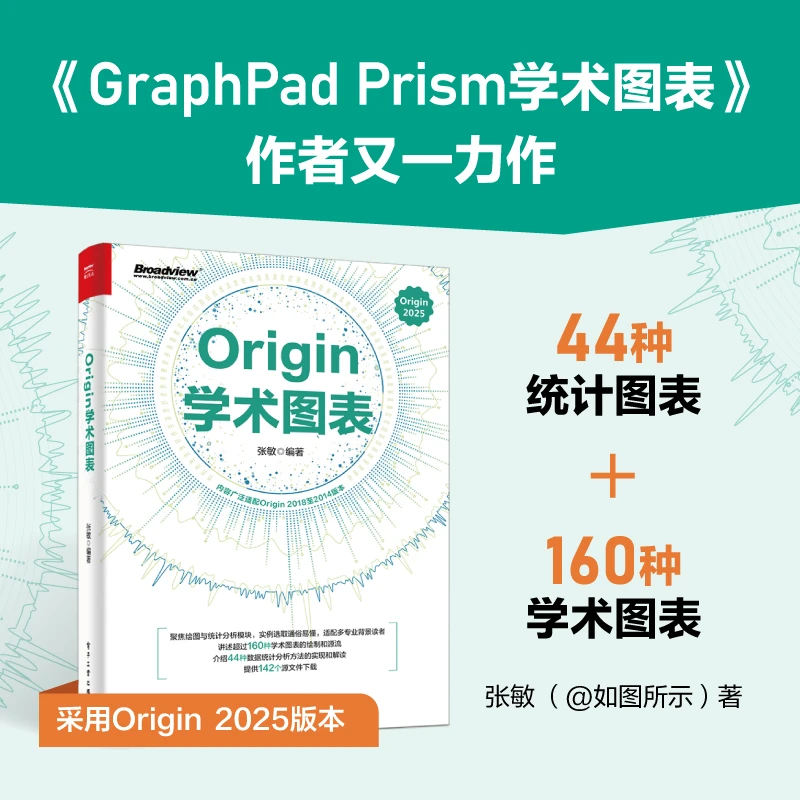 Origin学术图表书籍正版图书 电子工业出版社出版2025学术图表科研绘图绘制方法技巧书 Origin编程数据分析统计分析教程