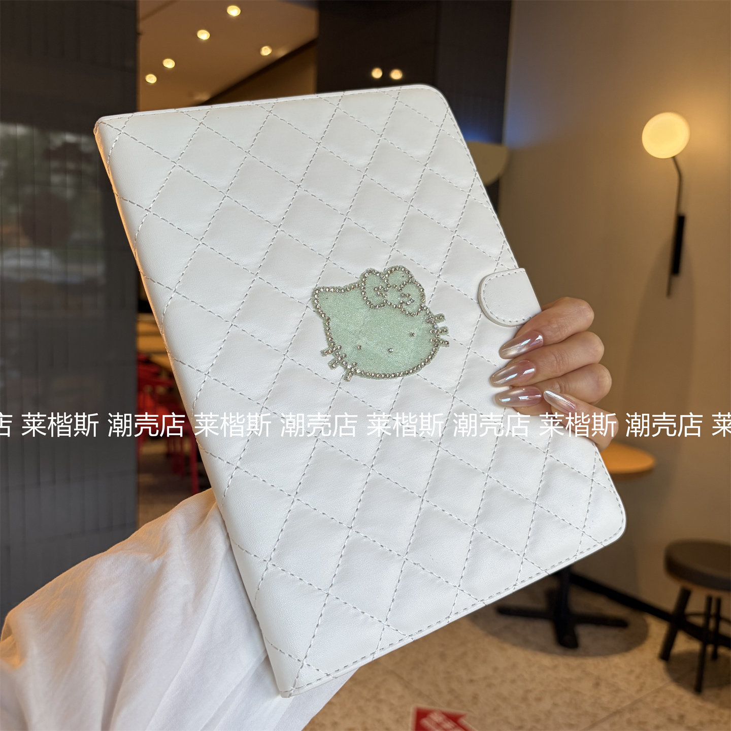 蕾丝边钻书本式适用苹果iPad Air8/7保护套a16第7/8/9代10.2可爱9.7寸Pro11卡通A2377防摔11代搭扣12.9硅胶壳