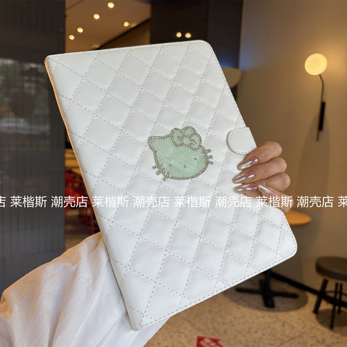 蕾丝边钻书本式适用苹果iPad Air8/7保护套a16第7/8/9代10.2可爱9.7寸Pro11卡通A2377防摔11代搭扣12.9硅胶壳