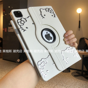 可爱浮雕360度旋转支架适用苹果iPad11代2025款保护套第10代10.2寸10.9寸Air765防摔pro11平板壳a2602皮套A16