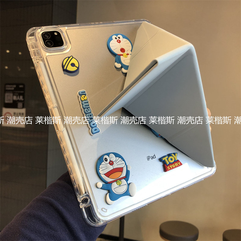 diy蓝胖子3+y折可吸屏横竖支架亚克力适用iPad10代10.9保护套Pro11寸10.2带笔槽9.7苹果a2902防弯air56平板壳