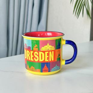 原单外贸城市杯陶瓷马克杯柏林杯咖啡杯家用燕麦牛奶杯水杯BERLIN