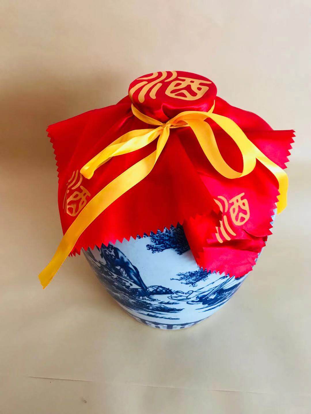 酒布封口布大酒缸盖头30-120厘米大酒坛盖坛布红绸布红酒布盖布