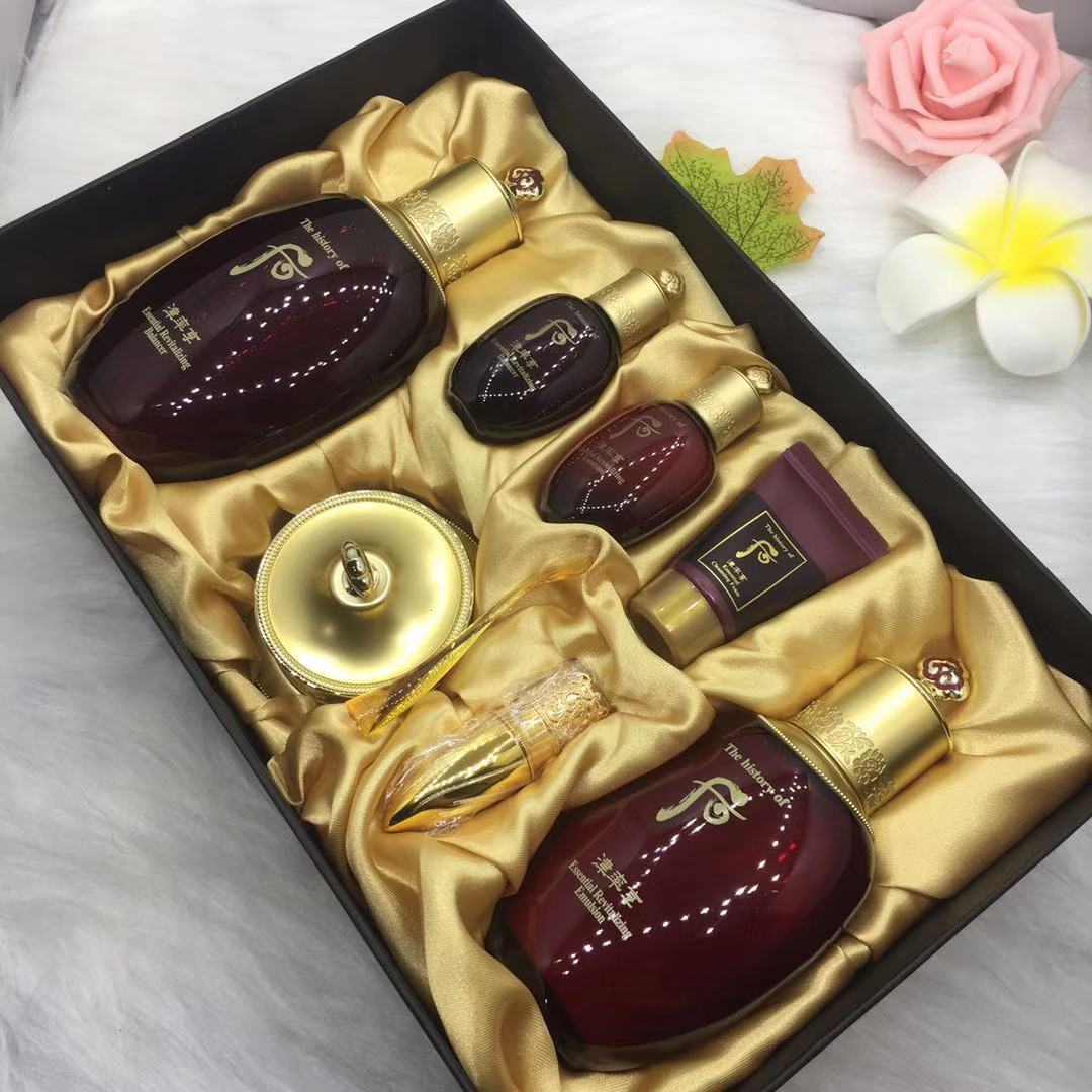 韩国正品whoo后津率享水乳面霜三件套盒抗皱补水紧致提拉免税版