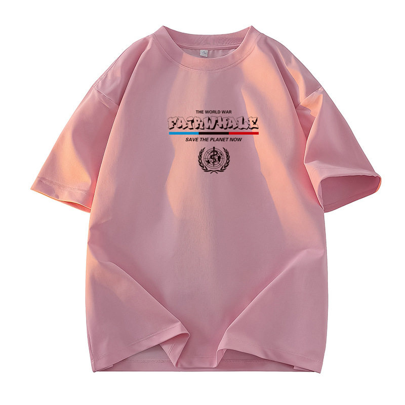 情侣重磅短袖t恤男夏季宽松男生半袖美式纯棉潮流潮牌上衣体男恤