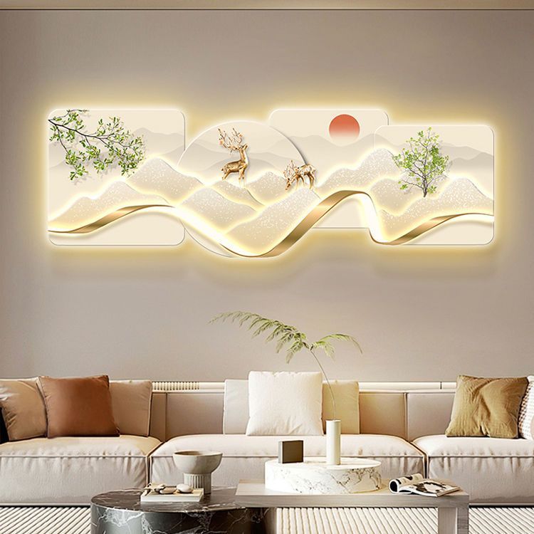 现代轻奢客厅装饰画高档