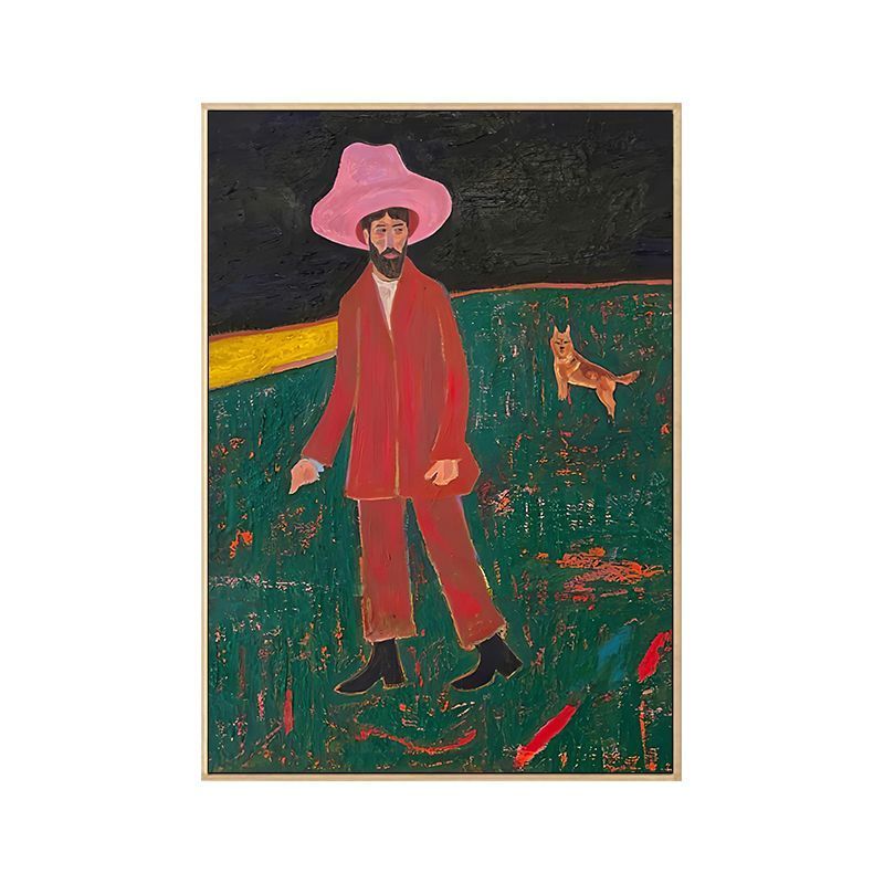 美式西部牛仔人物装饰画巴洛克新古典走廊壁画复古创意书房挂画图片