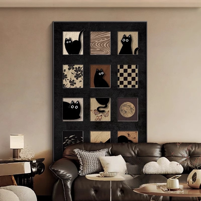 中古风客厅装饰画法式复